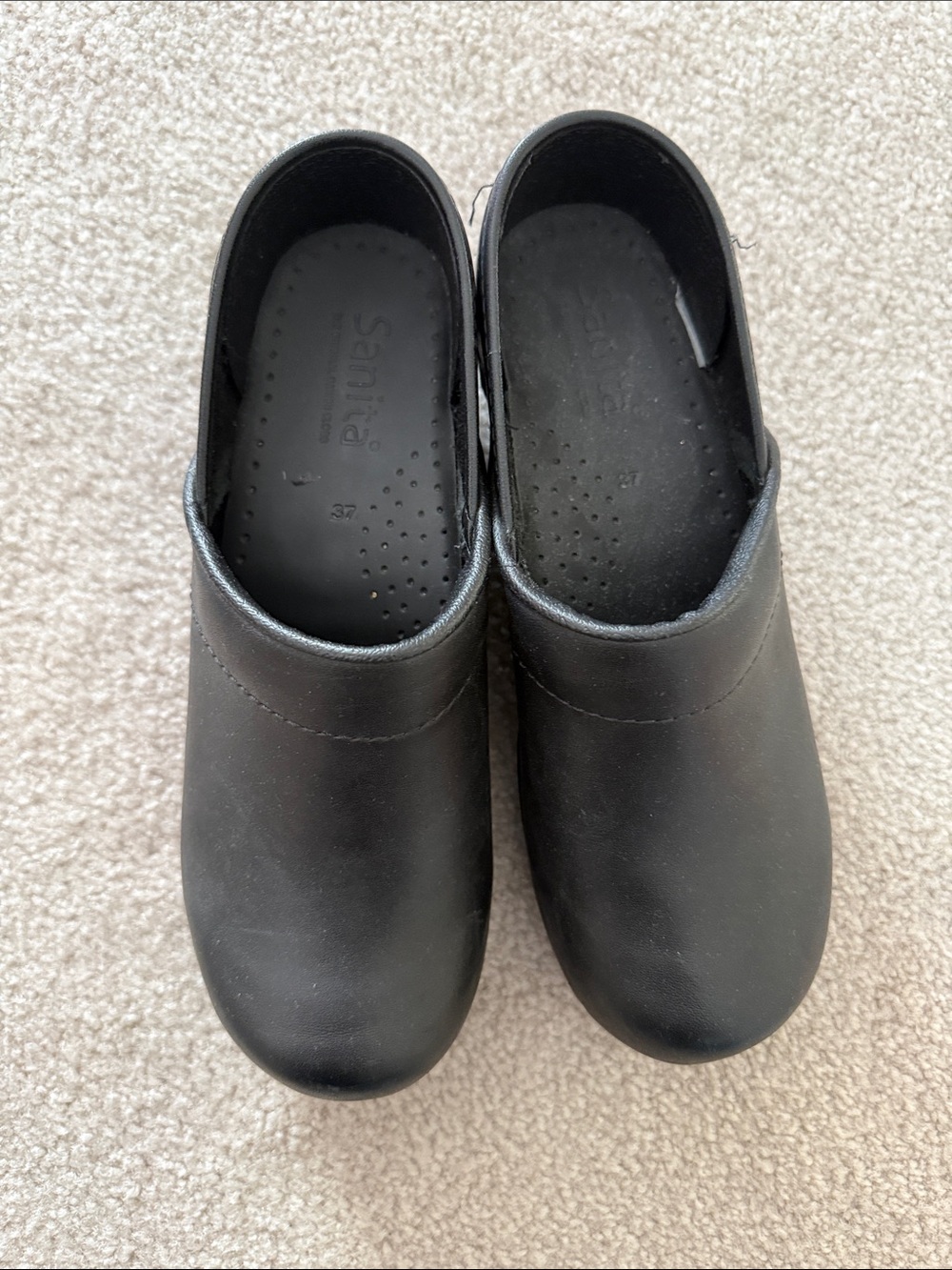 Sanita Black Slip-On Professional Clog for women